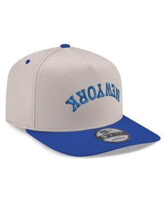 Men's Cream/Royal New York Mets Upside Down City Name A-Frame 9FIFTY Snapback Hat