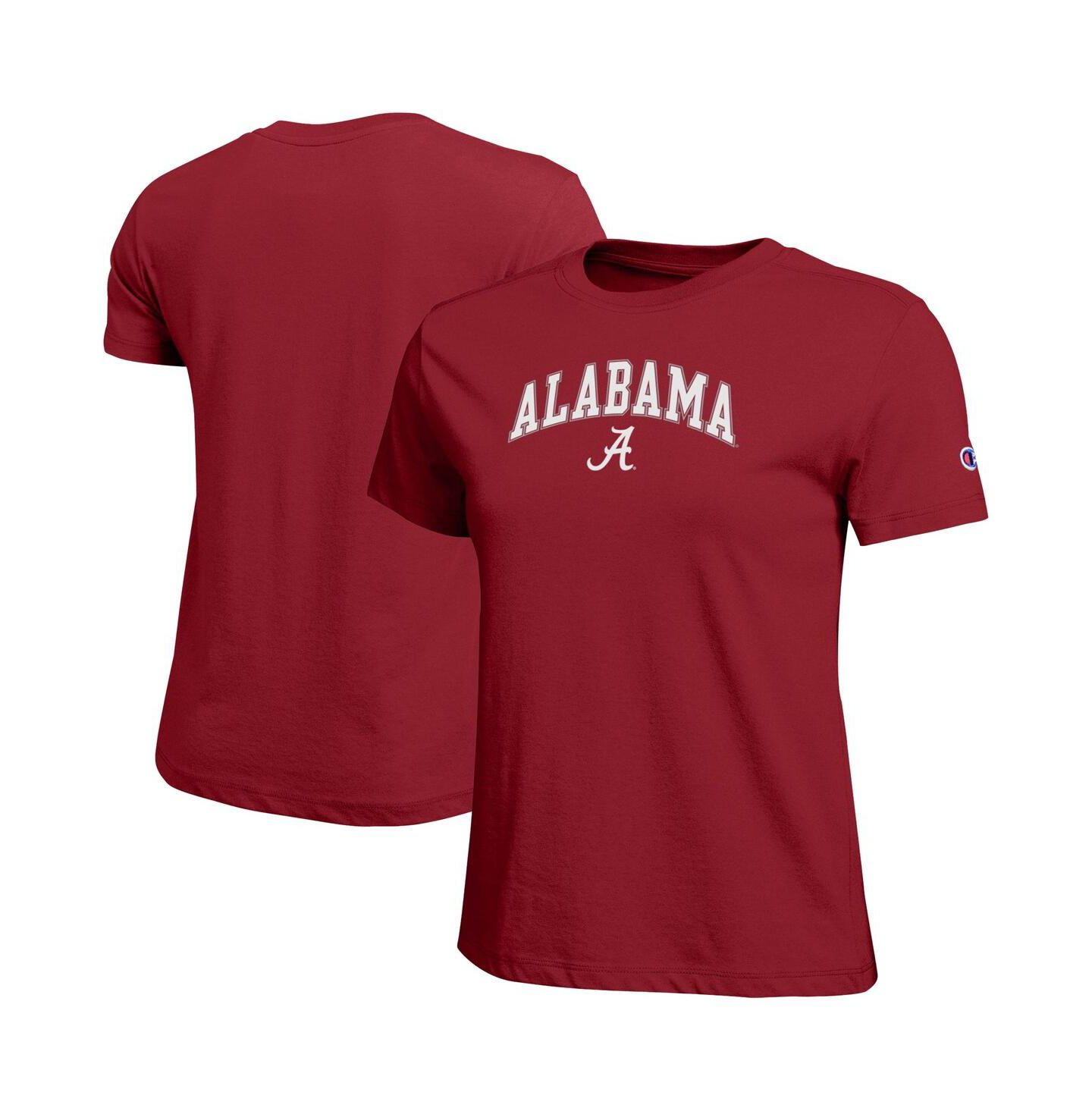 Женская футболка Champion Crimson Alabama Crimson Tide Arched Over Logo — фото 1