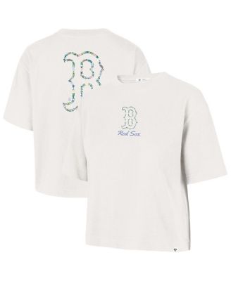 '47 Brand - Women's Natural Boston Red Sox Full Bloom Cropped T-shirt