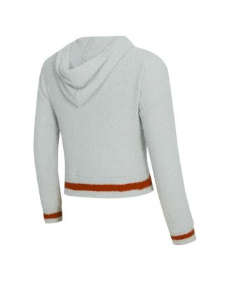 Women's 2-Piece Gray/Orange Texas Longhorns Whitley Long Sleeve Hoodie Top and Shorts Set