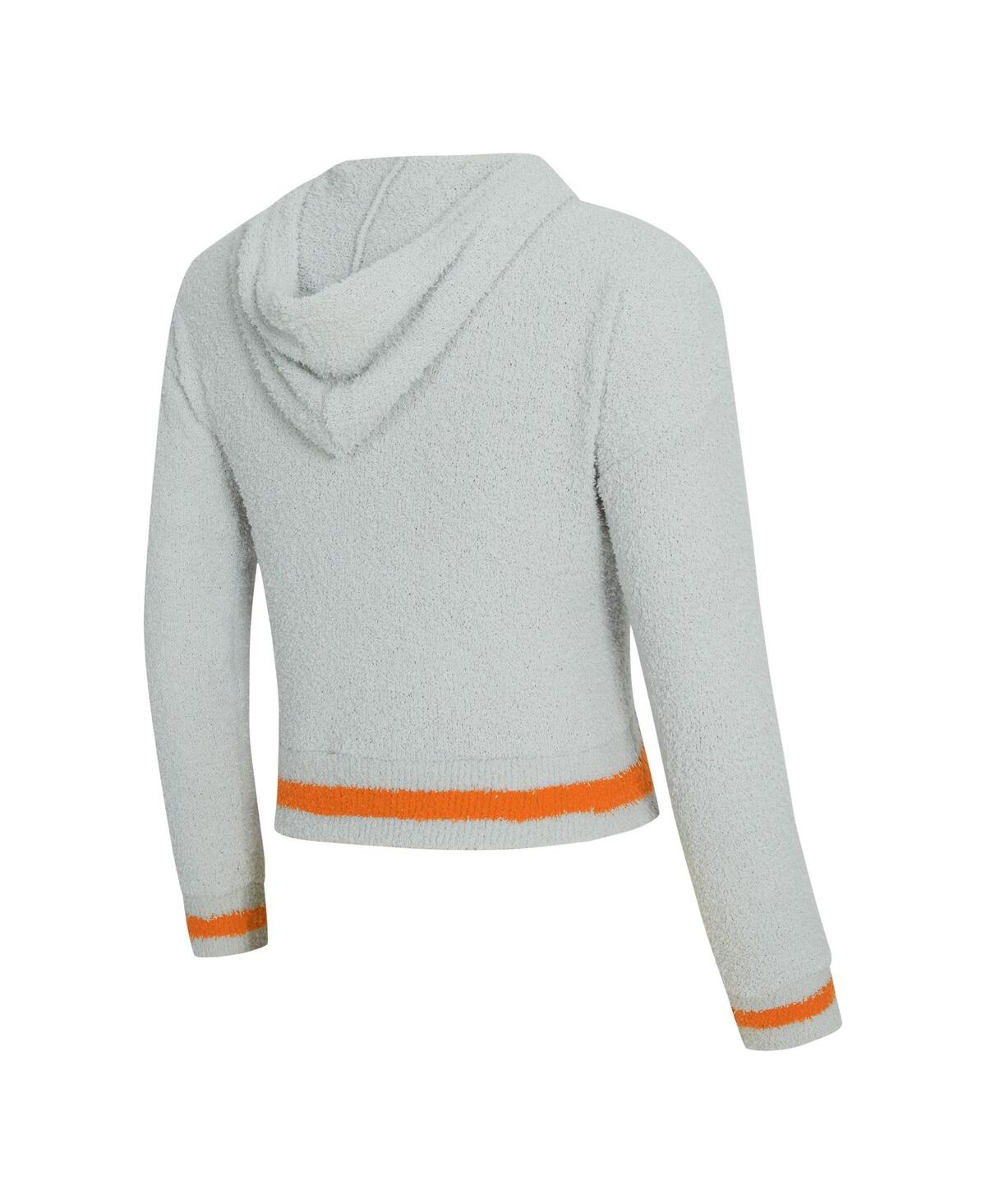 Concepts Sport Women's 2-piece Gray/tennessee Orange Tennessee Volunteers Whitley Long Sleeve Hoodie Top And Shorts In White