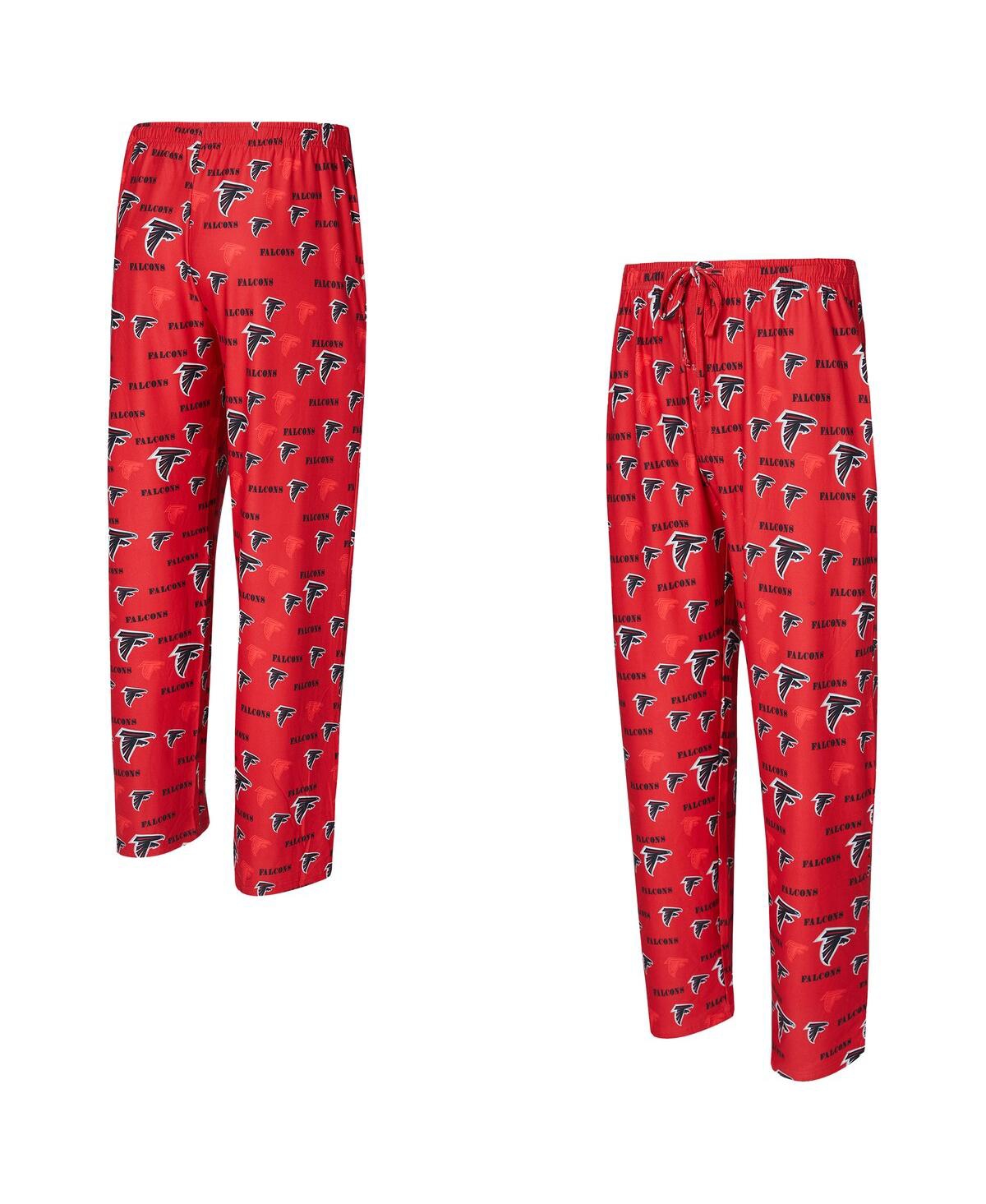Concepts Sport Men's Red Atlanta Falcons Mosaic All Over Print Pants In Red