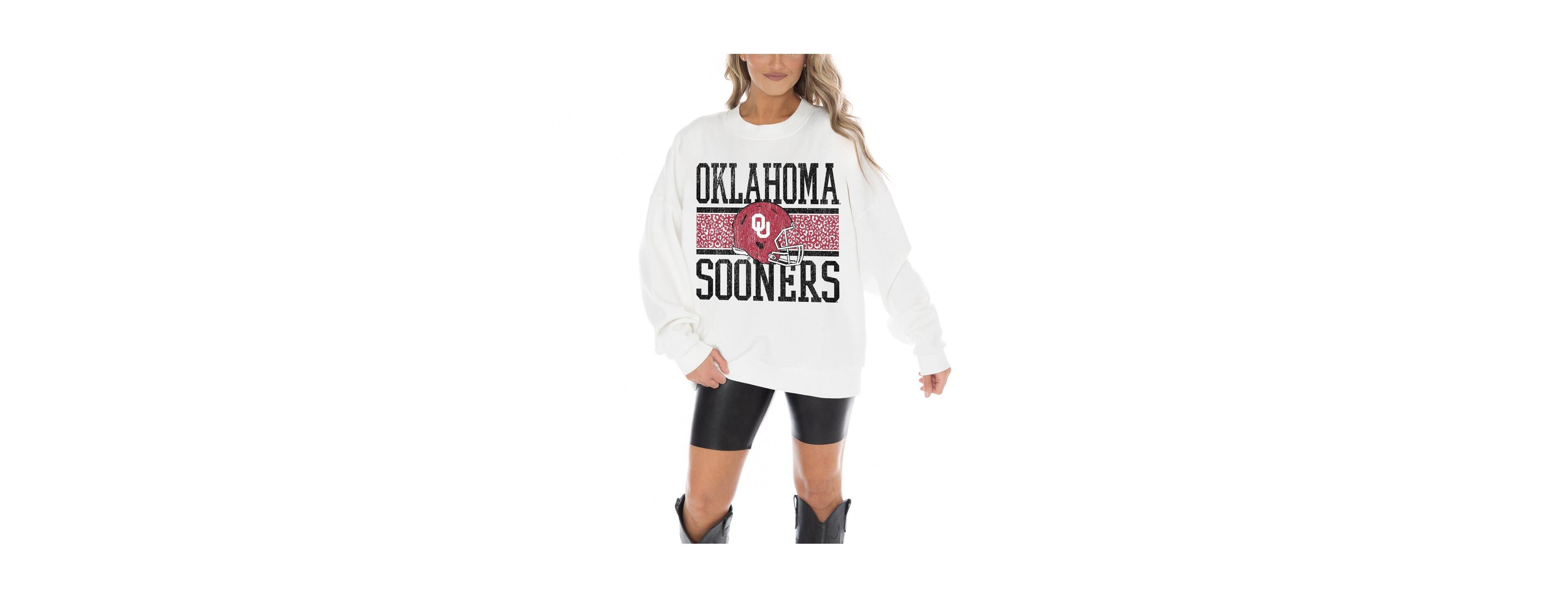 Gameday Couture Women's White Oklahoma Sooners Fair Catch Pullover Sweatshirt
