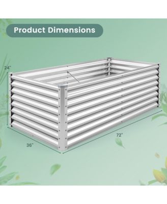 Raised Garden Bed Large Metal Planter Box Kit for Vegetable Herb 6' x 3' x 2'