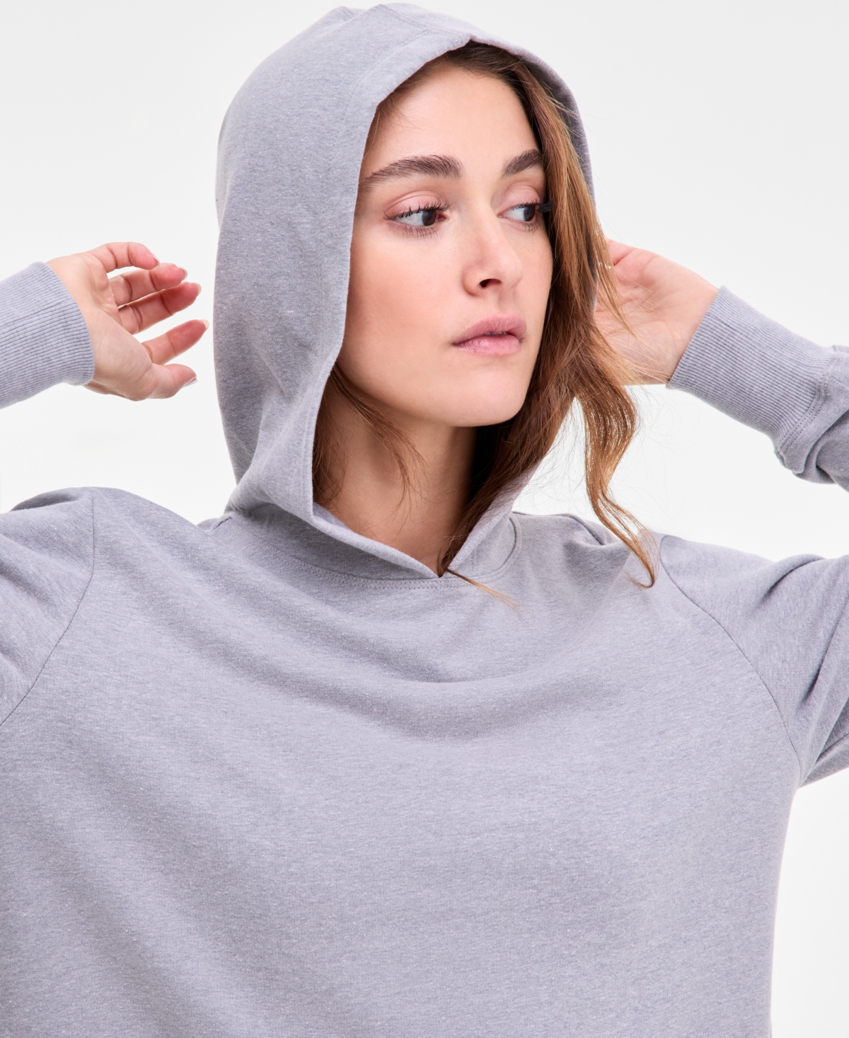 Id Ideology Women's Heathered Fleece Hoodie, Macy's Exclusive