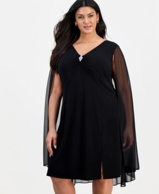 Plus Size Capelet Sheath Dress