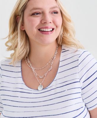 Plus Size Printed Scoop-Neck Short-Sleeve T-Shirt, Macy's Exclusive