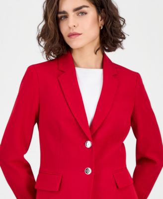 Women's Notched Collar Two-Button Blazer