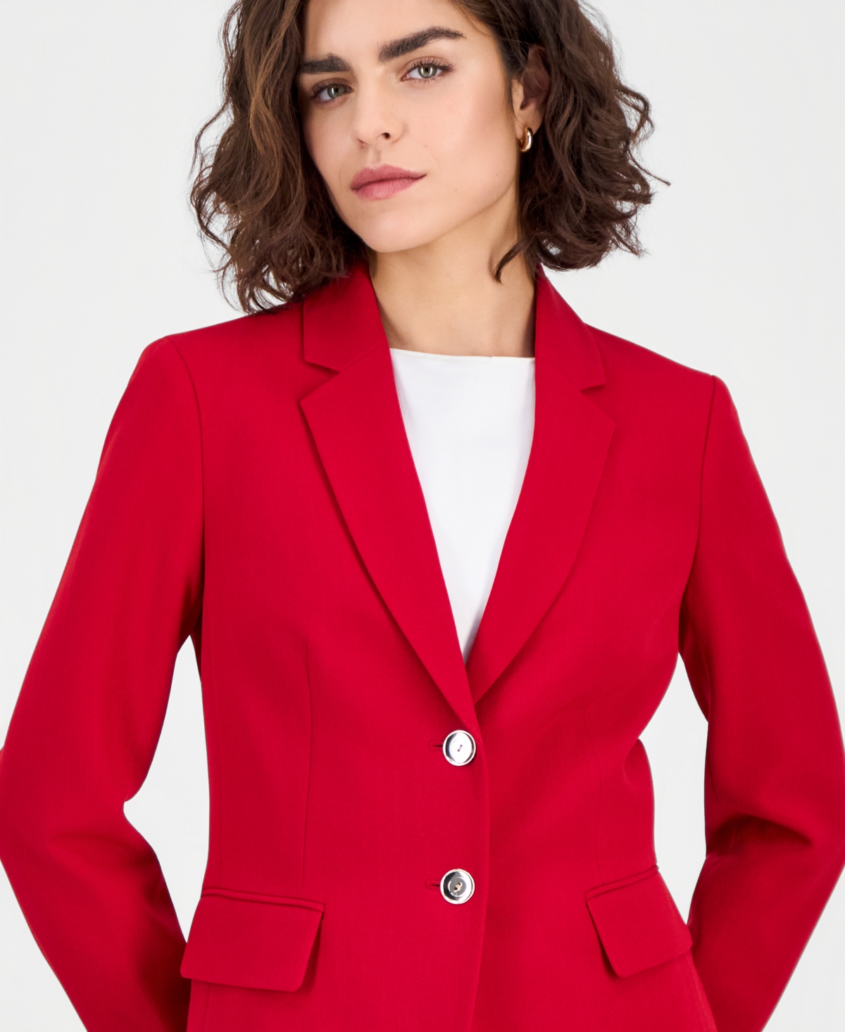 Kasper Women's Notched Collar Two-Button Blazer