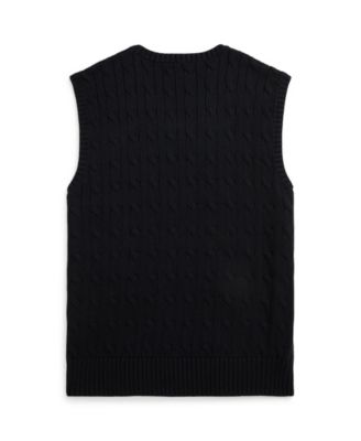 Big Boys Cable- Knit Sweater Vest