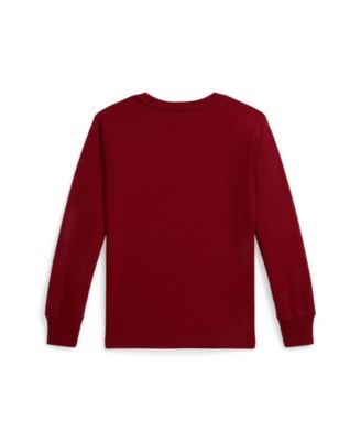 Boys' 2-7 Logo Cotton Long-Sleeve Tee
