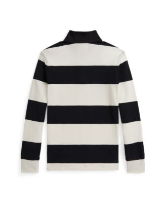Boys' 8-20 Striped Interlock Pull-On Sweatshirt