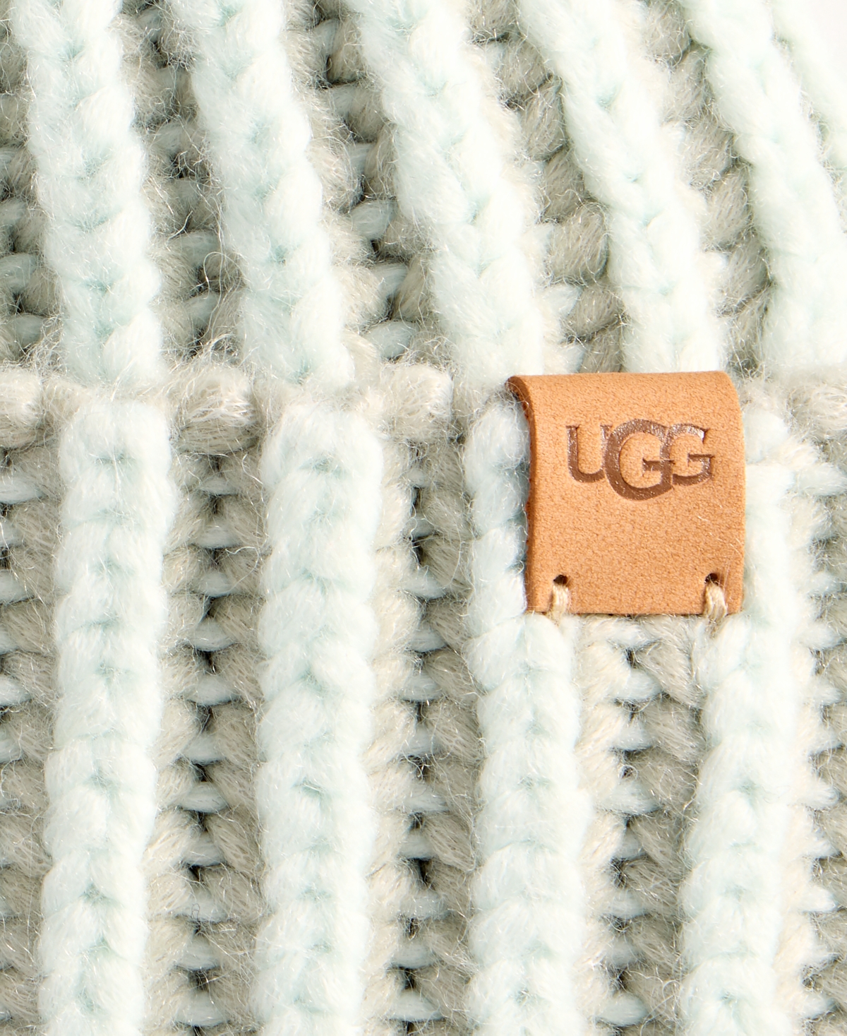 Ugg Chunky Plaited Beanie In Green