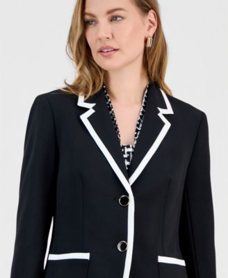 Women's Stretch Crepe Two Button Jacket, Regular & Petite