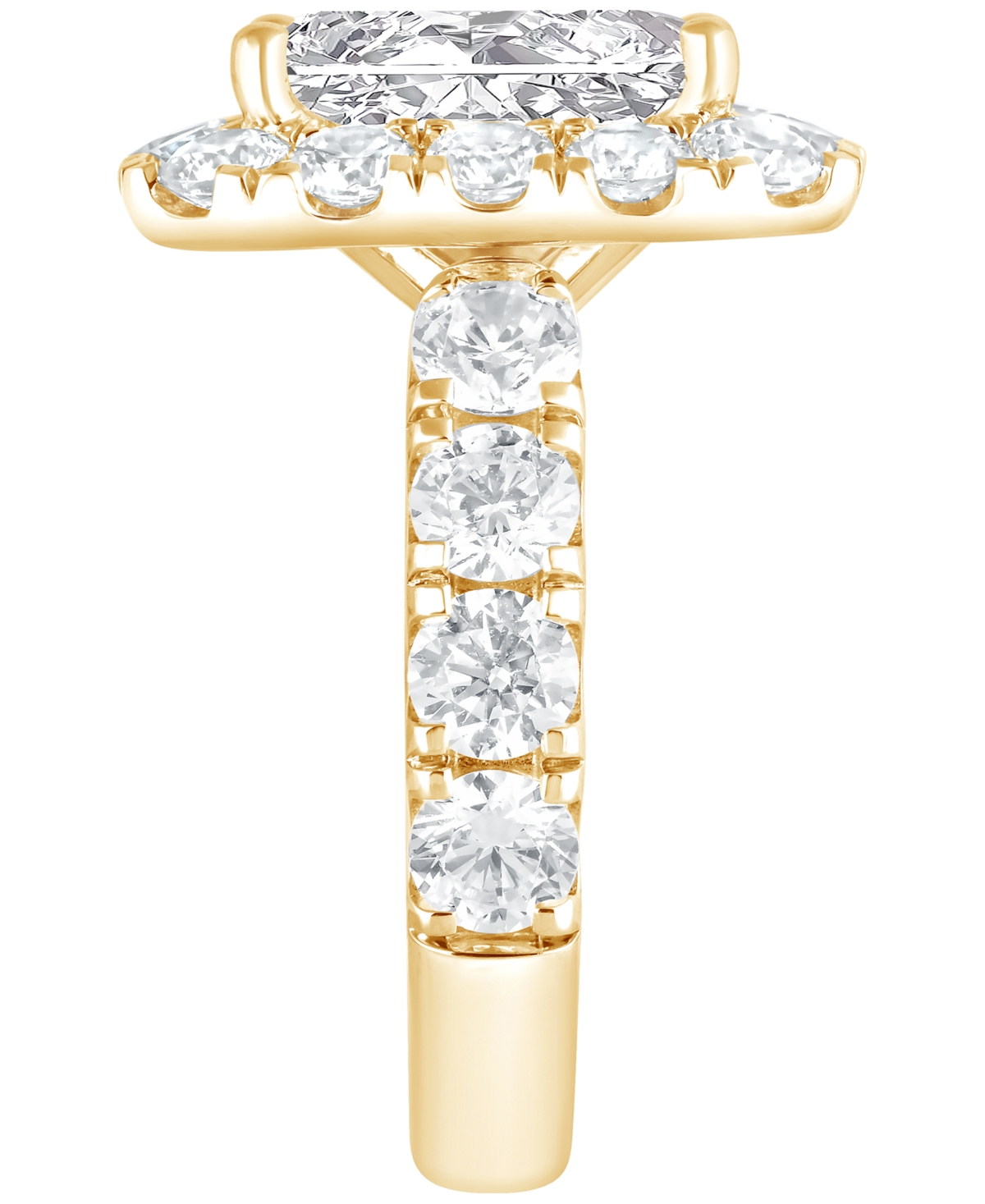 Badgley Mischka Bagley Mischka Certified Lab Grown Diamond Emerald Halo Engagement Ring (8-3/4 Ct. T.w.) In 14k Gold In Gold