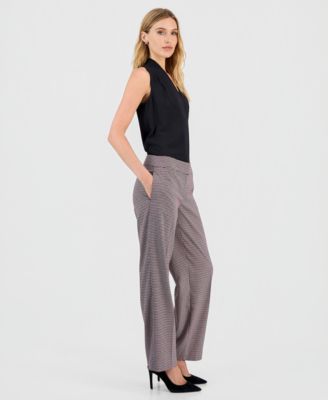 Women's Houndstooth Wide-Leg Pants, Regular & Petite