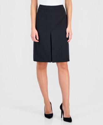 Women's Box-Pleat Pencil Skirt, Regular & Petite
