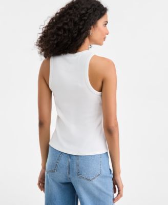 Women's Embellished Ribbed Knit Sleeveless Top, Macy's Exclusive