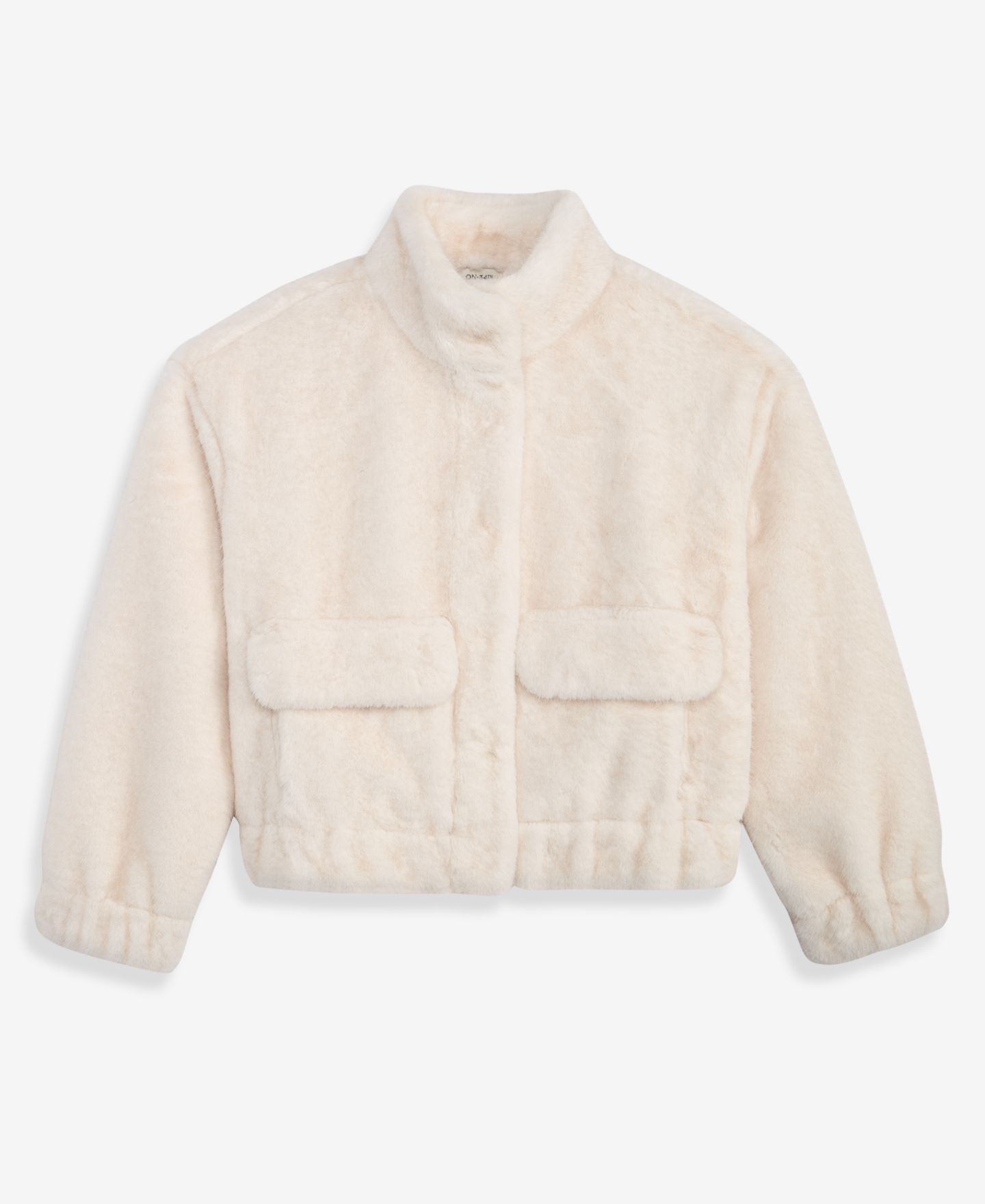 Женская куртка On 34th Woven Solid Faux-Fur Bomber, цвет: Зимняя слоновая кость — фото 8