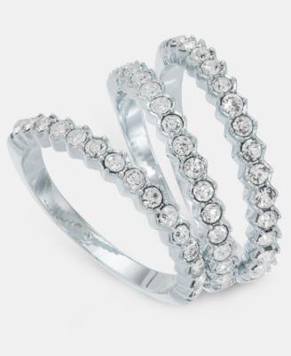 Charter Club - 3-Pc. Set Pav&eacute; Band Rings