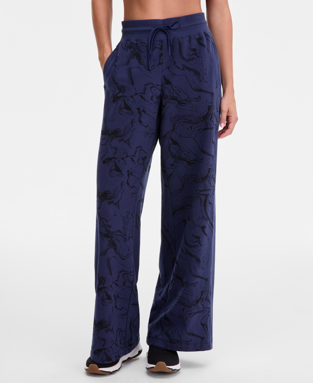 Id Ideology Women's Marbled Fleece Sweatpants, Macy's Exclusive In Multi