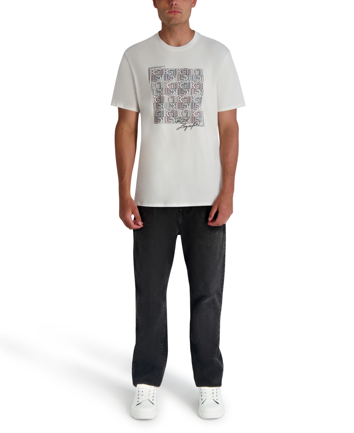 Karl Lagerfeld Paris Men's Kl Squared Print T-Shirt