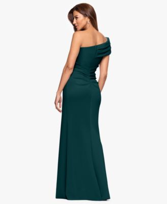 Women's One-Shoulder Pleat Long Dress