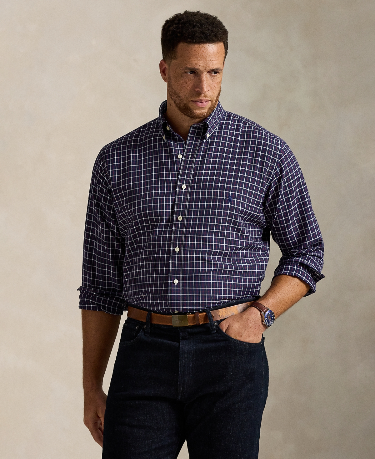 Polo Ralph Lauren Men's B&T Long Sleeve Performance Oxford Shirt