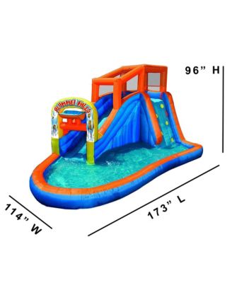 Plummet Falls Adventure Kids Inflatable Outdoor Water Park Splash Pool