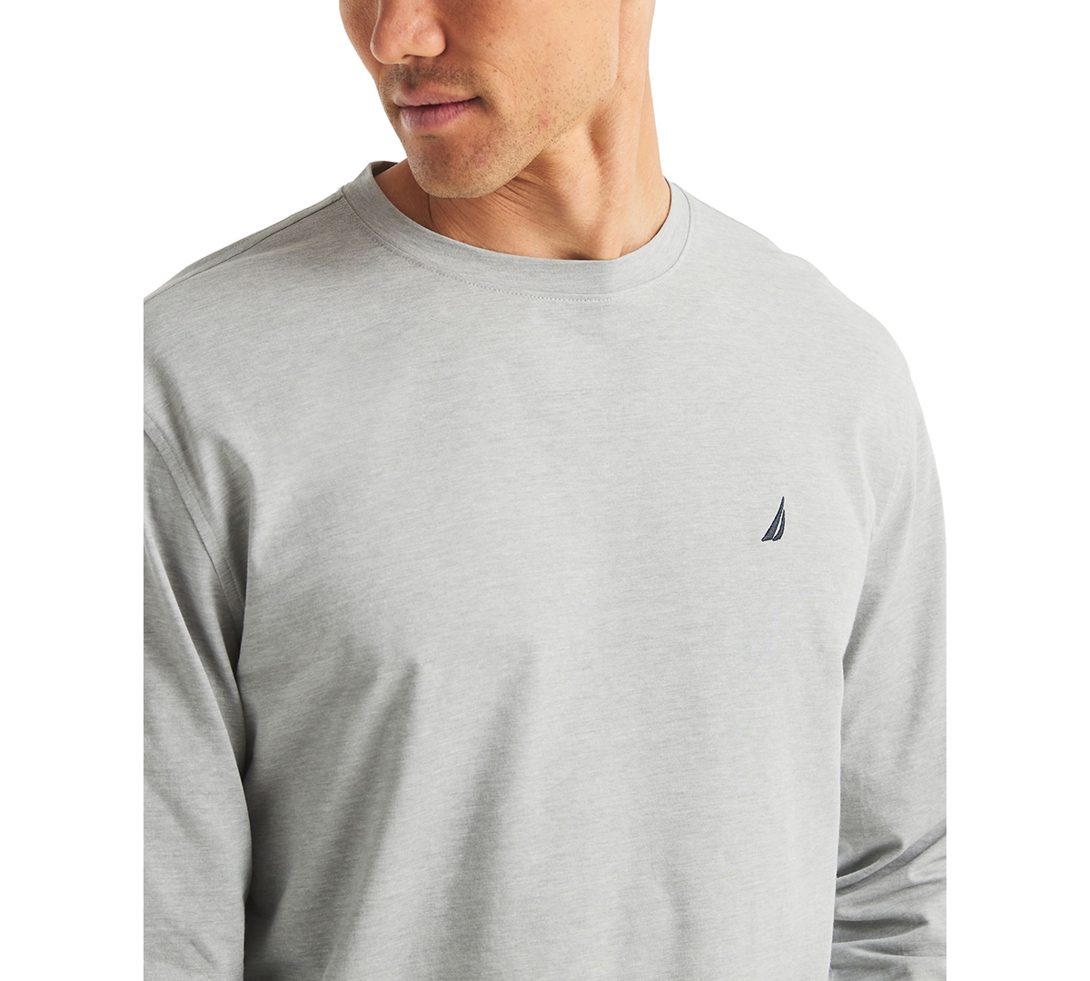 Nautica Men's Long Sleeve T-shirt In Gray