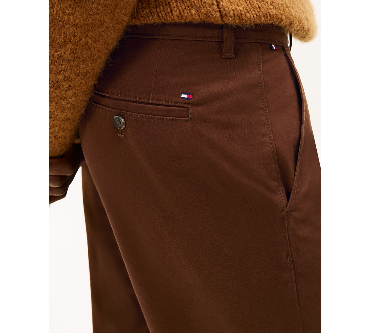 Tommy Hilfiger Men's Th Flex Stretch Regular-fit Chino Pant In Brown