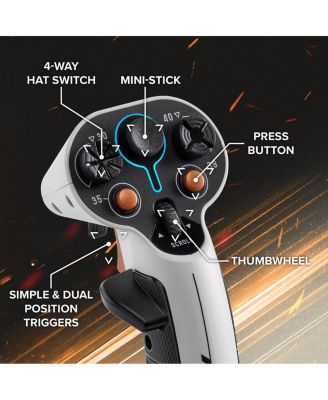 Sol-R1 Flight Stick for PC, Black/White