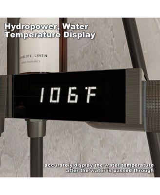 Tub Spout, Hand Shower, Bidet Sprayer Smart Temperature Display Thermostatic Shower System Shower Combo Set