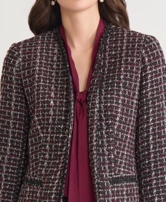 Tweed Open-Front Jacket, Regular & Petite