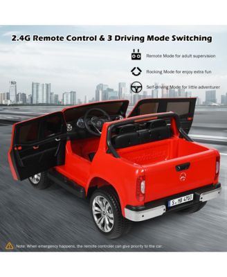 Licensed Mercedes Benz x Class 12V 2-Seater Kids Ride On Car w/ Trunk