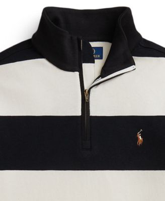 Boys' 8-20 Striped Interlock Pull-On Sweatshirt