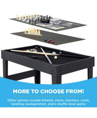 2x4ft 10-in-1 Combo Game Table Set w/ Hockey, Foosball, Pool, Shuffleboard, Ping Pong