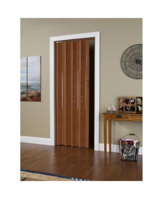 Plaza Pecan Vinyl Accordion Door with Hardware