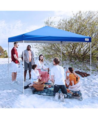 V Series 2 10' x 10' Entry Level Angled Leg Instant Canopy, Blue