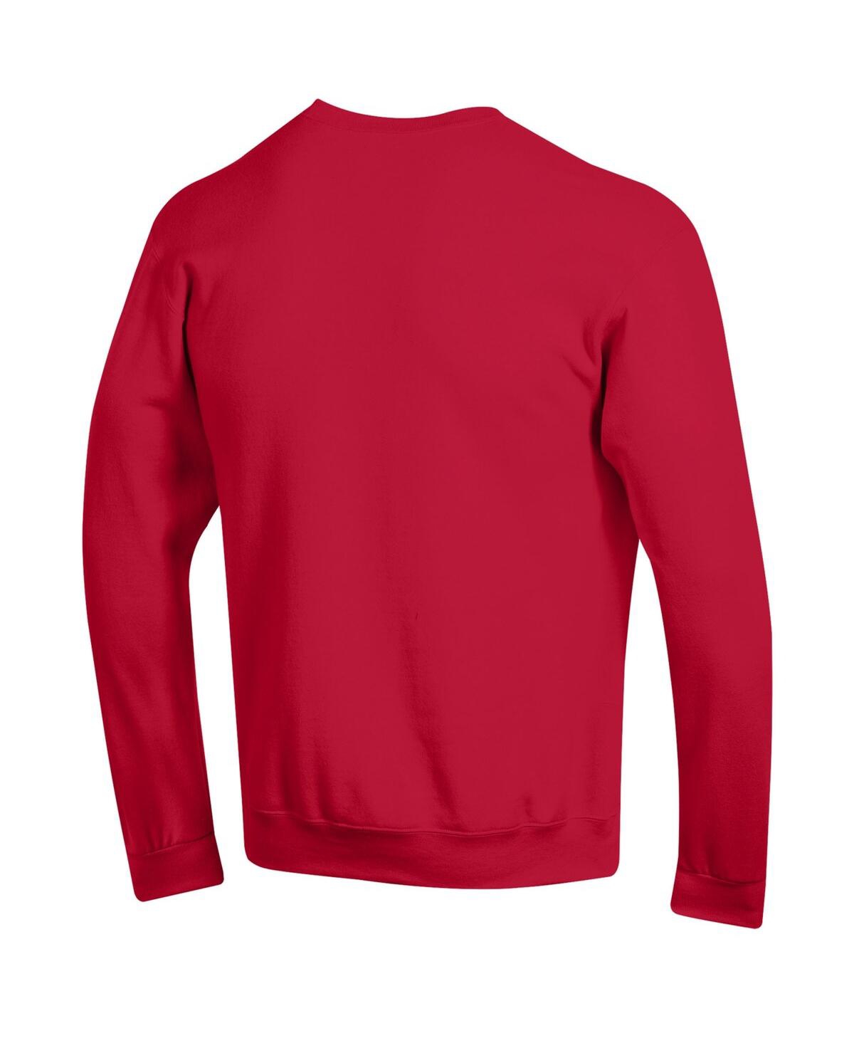 Champion Men'sâ Scarlet Ohio State Buckeyes Arch Over Logo Pullover Sweatshirt In Red