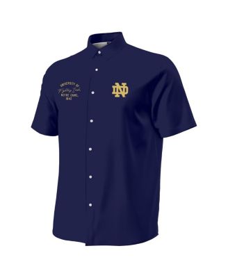 Men's&nbsp;Navy Notre Dame Fighting Irish Gameday ArmourFuse Camp Button-Up Shirt