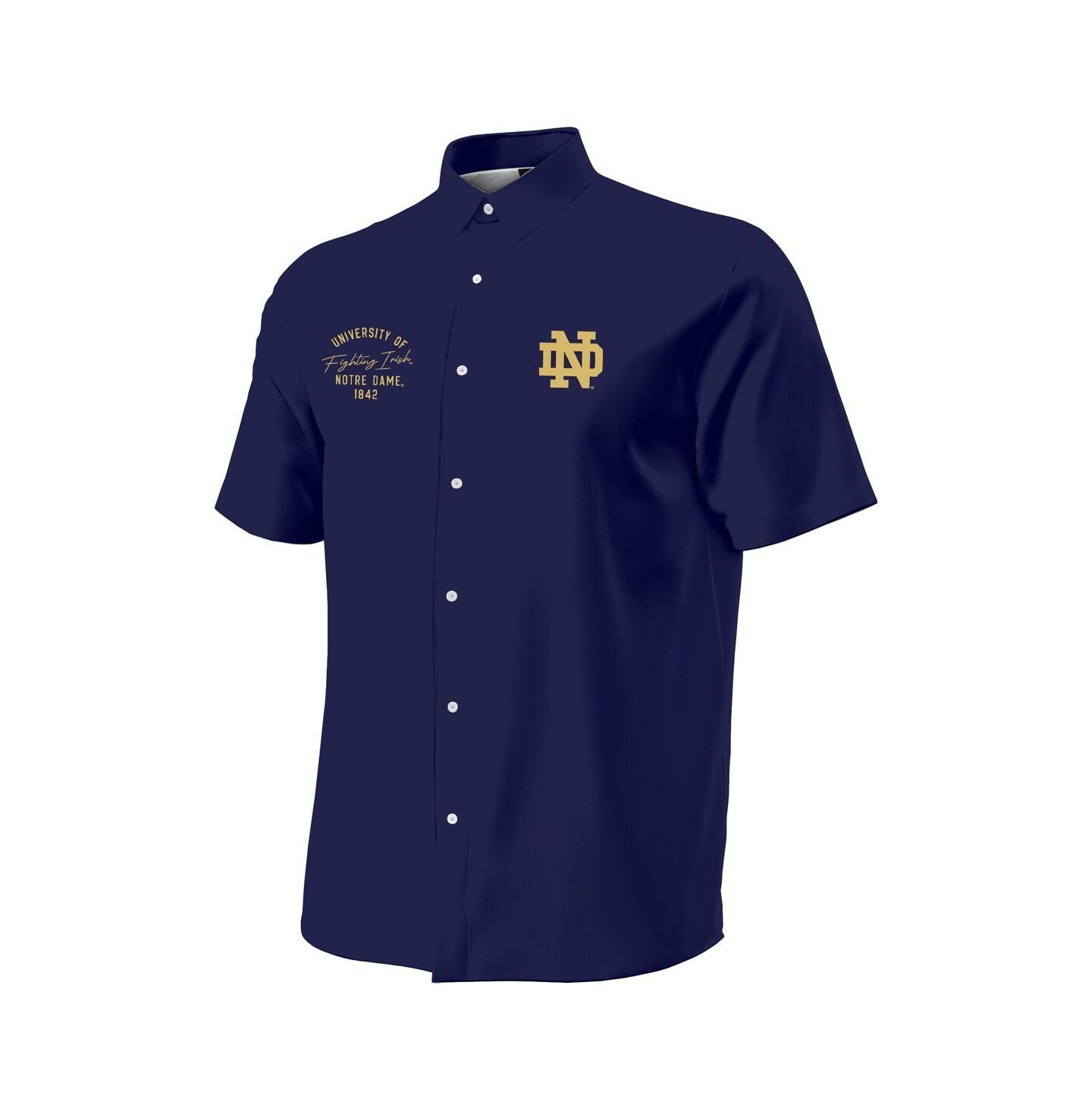 Мужская рубашка Under Armour Navy Notre Dame Fighting Irish Gameday ArmourFuse Camp Button-Up — фото 3