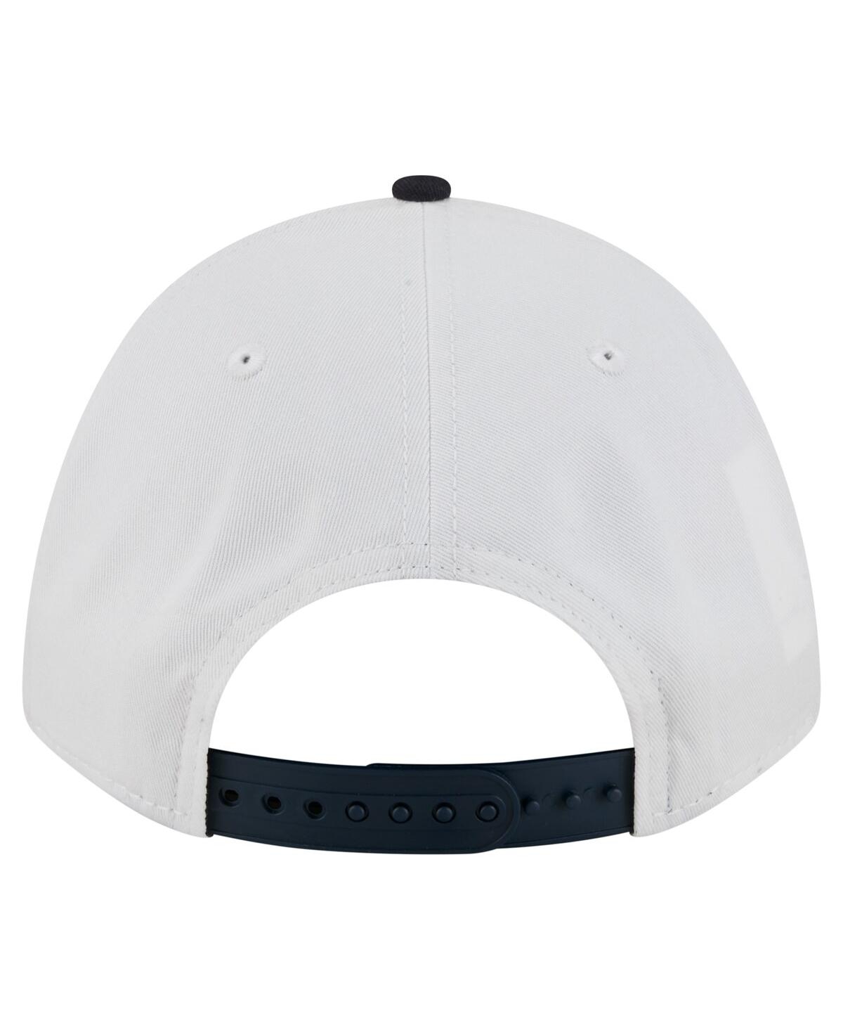 New Era Men's White/navy Auburn Tigers Arch Two-tone Rope 9forty A-frame M-crown Adjustable Hat In Black