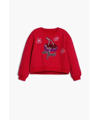 Girls's Sequin cherry sweatshirt