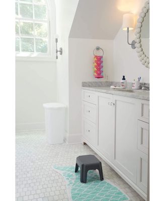 Durable Plastic Kids Step Stool w/ 200 Pound Weight Capacity, Gray