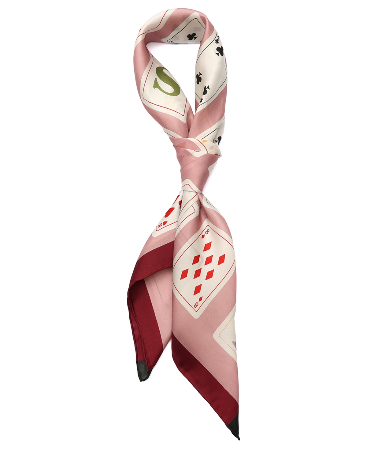 Kate Spade Playing Cards Silk Square Scarf In Red