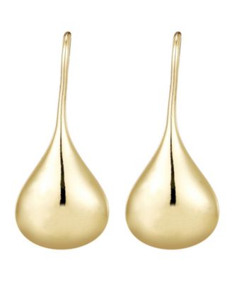 Gold Rain Drop Wire Earrings