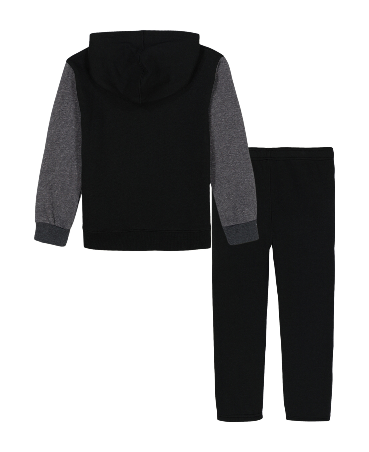 Under Armour Boys 2t-7 2-piece Colorblock Hoodie And Waistband Jogger Set In Black