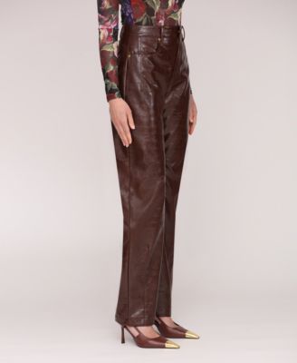 Women's Straight-Leg Faux Leather Pants