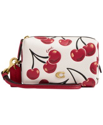 COACH - Boxed Essential Cherry Print Leather Cosmetic Pouch